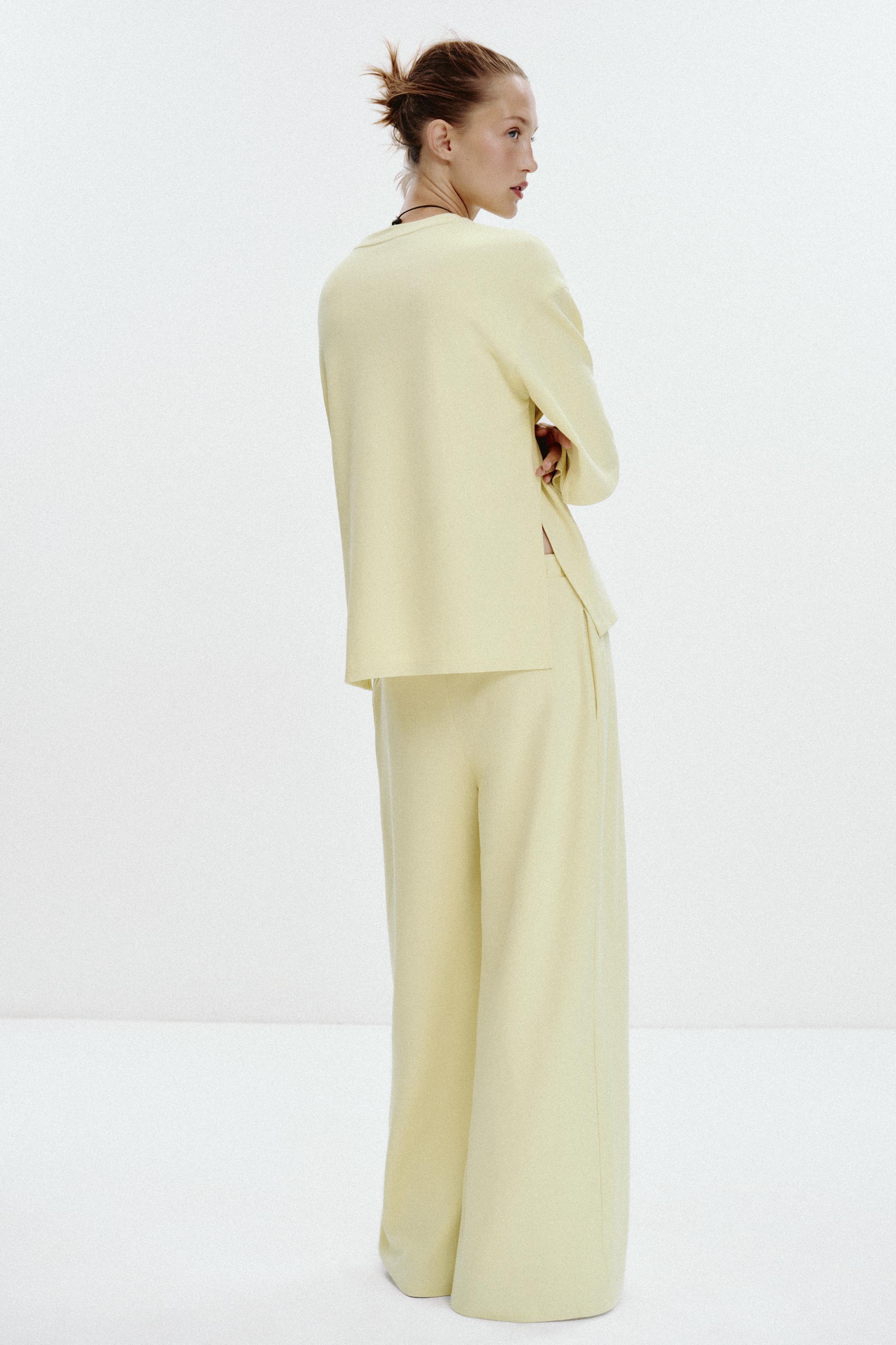 WASHED EFFECT INTERLOCK T-SHIRT